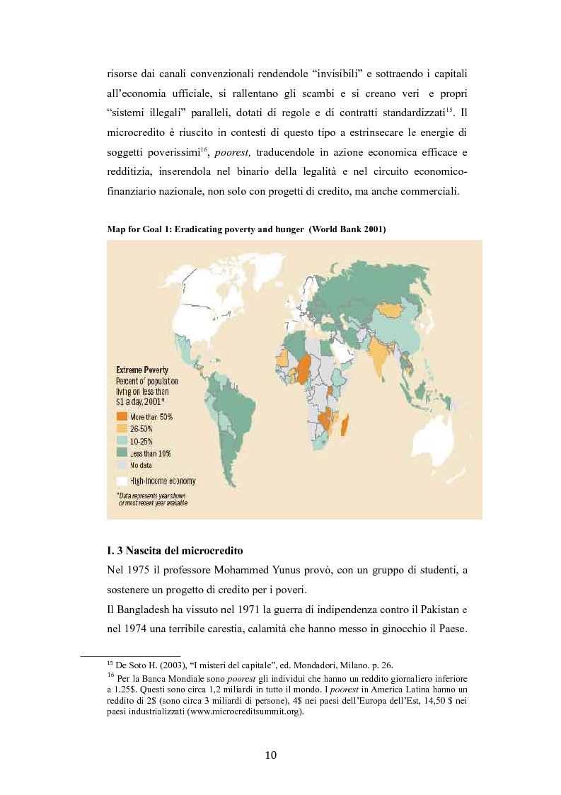 Anteprima della tesi: Profili giuridici del microcredito nei sistemi di Nazioni Unite, Unione Europea ed Italia: la tutela del diritto al credito come diritto umano, Pagina 7