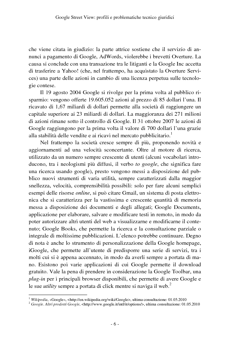 Anteprima della tesi: Google Street View - Profili e problematiche tecnico giuridici, Pagina 4