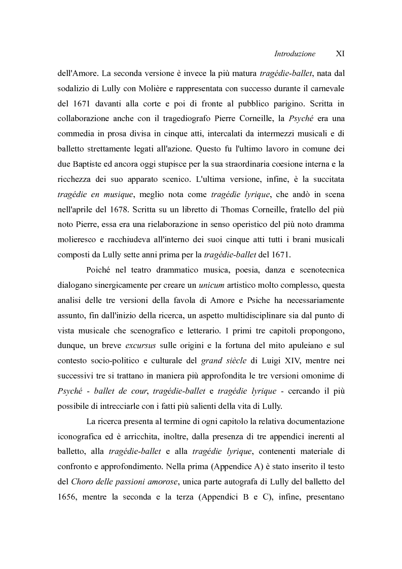 Anteprima della tesi: Le Psyché di Jean Baptiste Lully. Analisi scenico-musicale delle tre versioni teatrali della favola di Apuleio alla corte del re Sole., Pagina 3