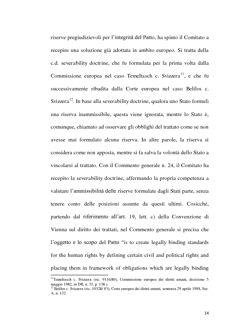 Anteprima della tesi: Il Patto sui diritti civili e politici e i diritti inderogabili, Pagina 10