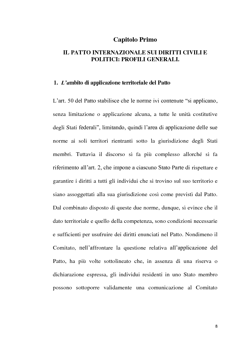 Anteprima della tesi: Il Patto sui diritti civili e politici e i diritti inderogabili, Pagina 4