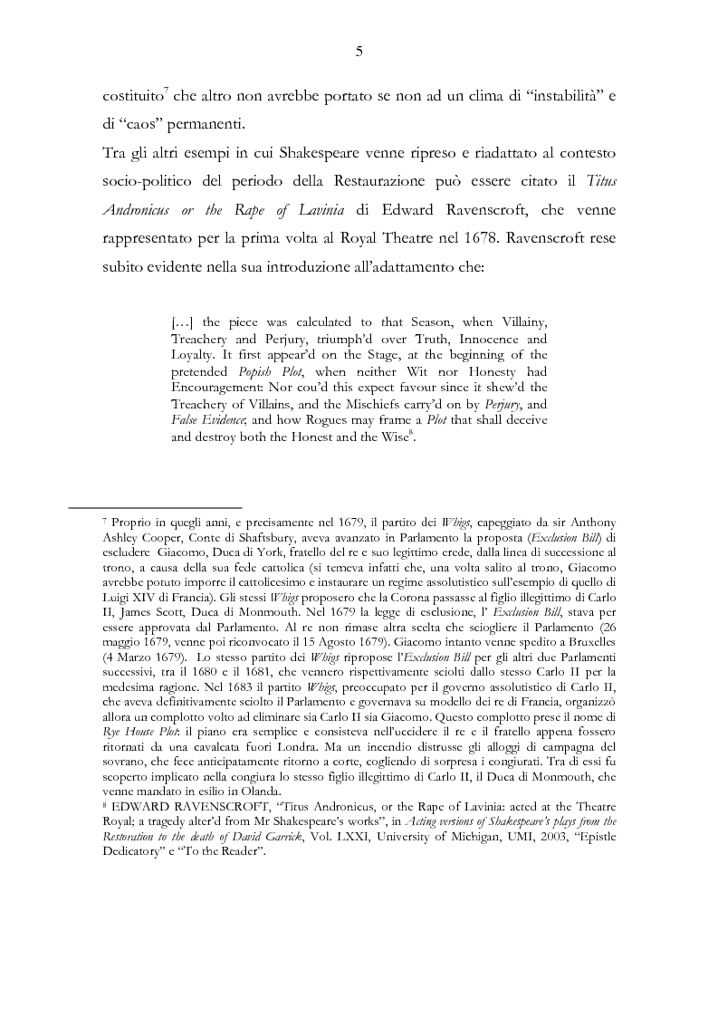 Anteprima della tesi: The History and Fall of Caius Marius e il suo antecedente Shakespeariano, Pagina 5
