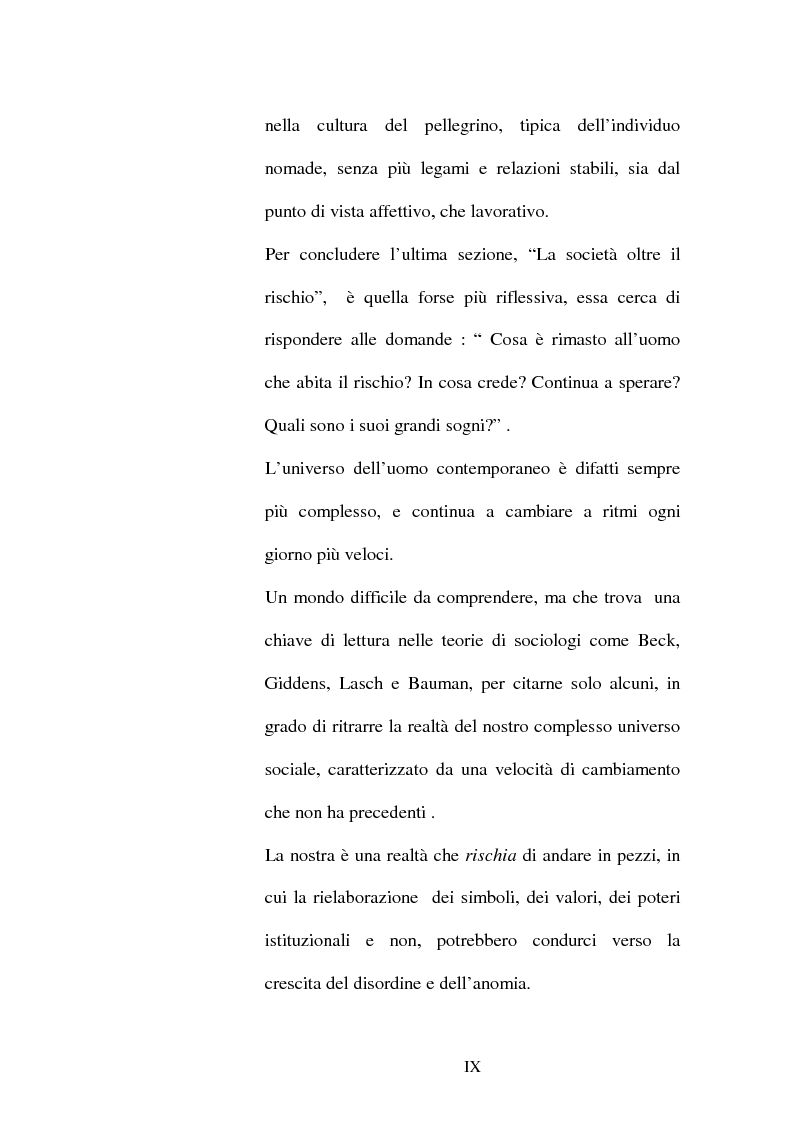 Anteprima della tesi: Società e rischio: oggi tra riflessività e incertezza, Pagina 3