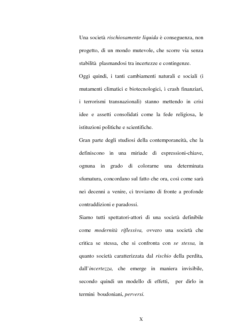 Anteprima della tesi: Società e rischio: oggi tra riflessività e incertezza, Pagina 4
