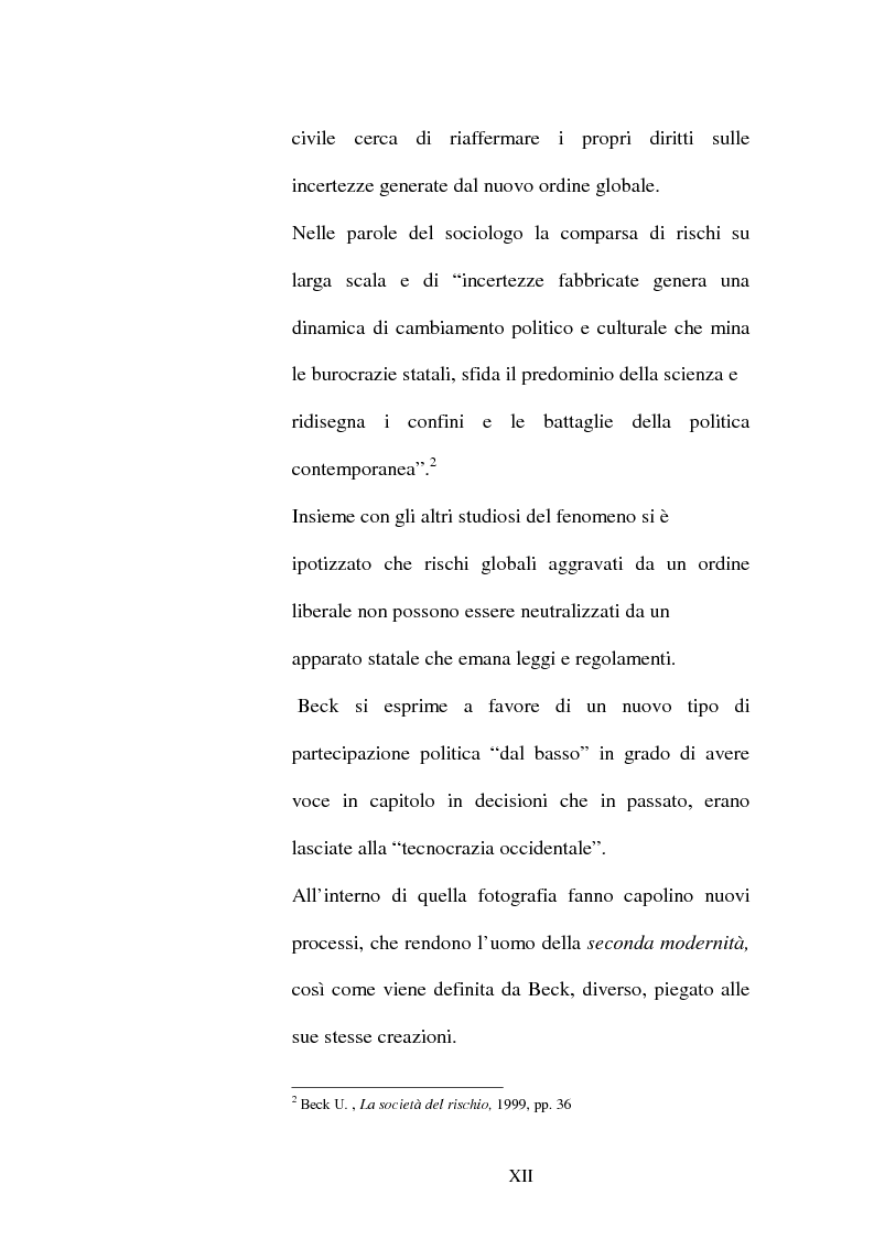 Anteprima della tesi: Società e rischio: oggi tra riflessività e incertezza, Pagina 6