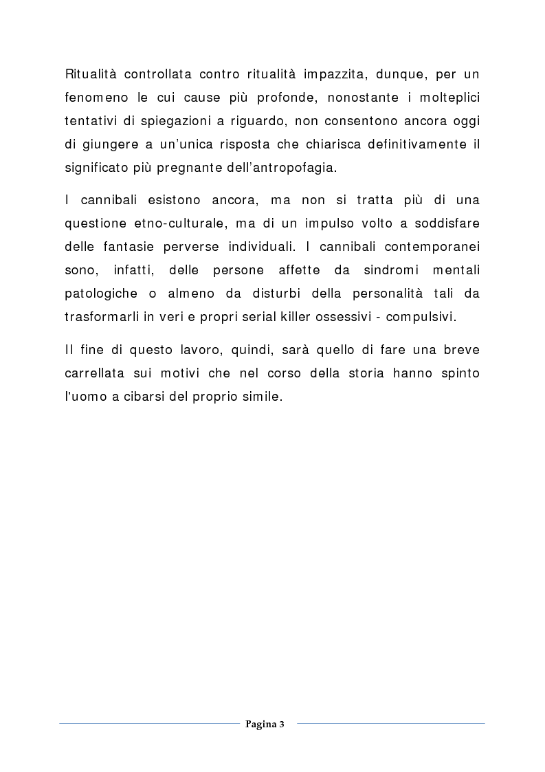 Anteprima della tesi: Appetito cannibale: enigmi del gusto e ritualità impazzita, Pagina 3