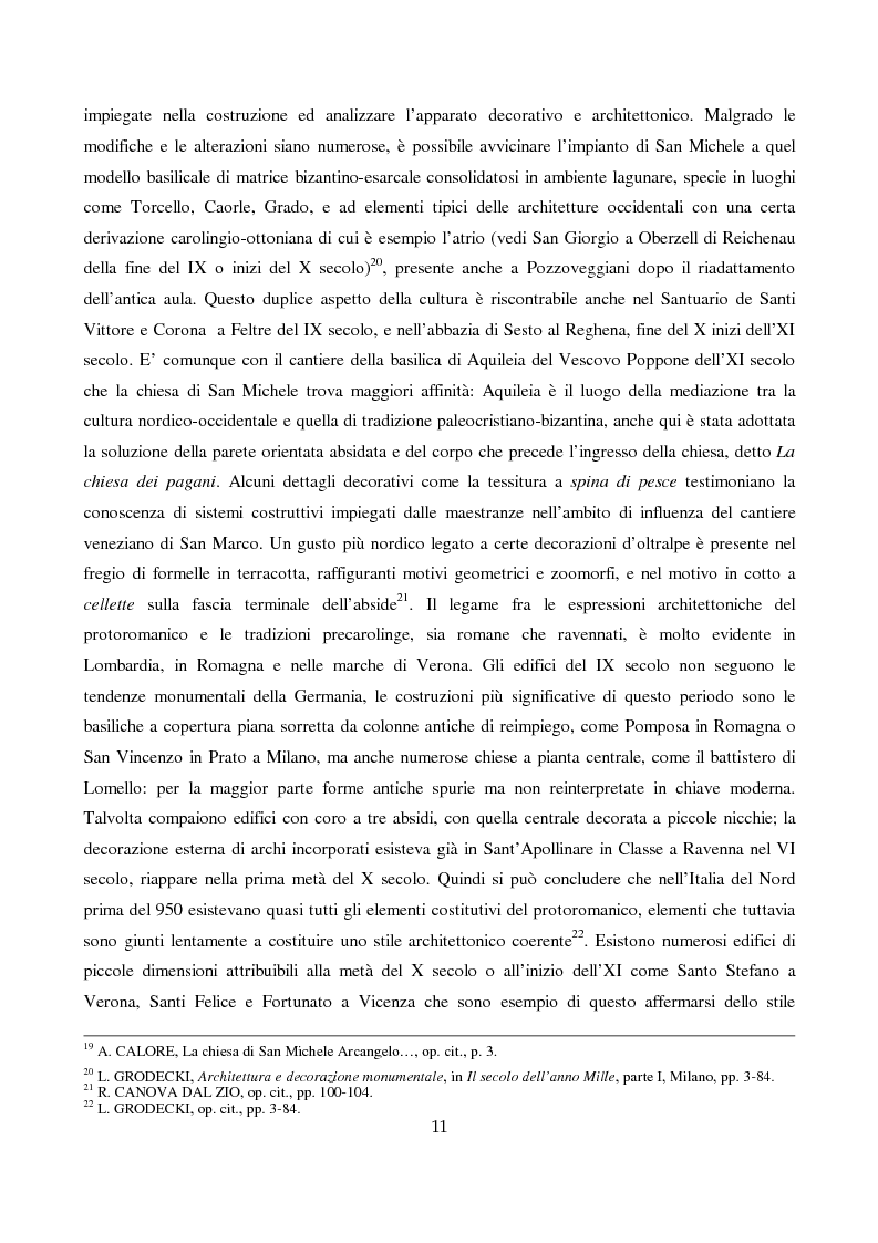 Estratto dalla tesi: Pitture murali dell'Oratorio di Pozzoveggiani
