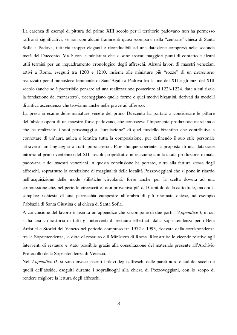Anteprima della tesi: Pitture murali dell'Oratorio di Pozzoveggiani, Pagina 3
