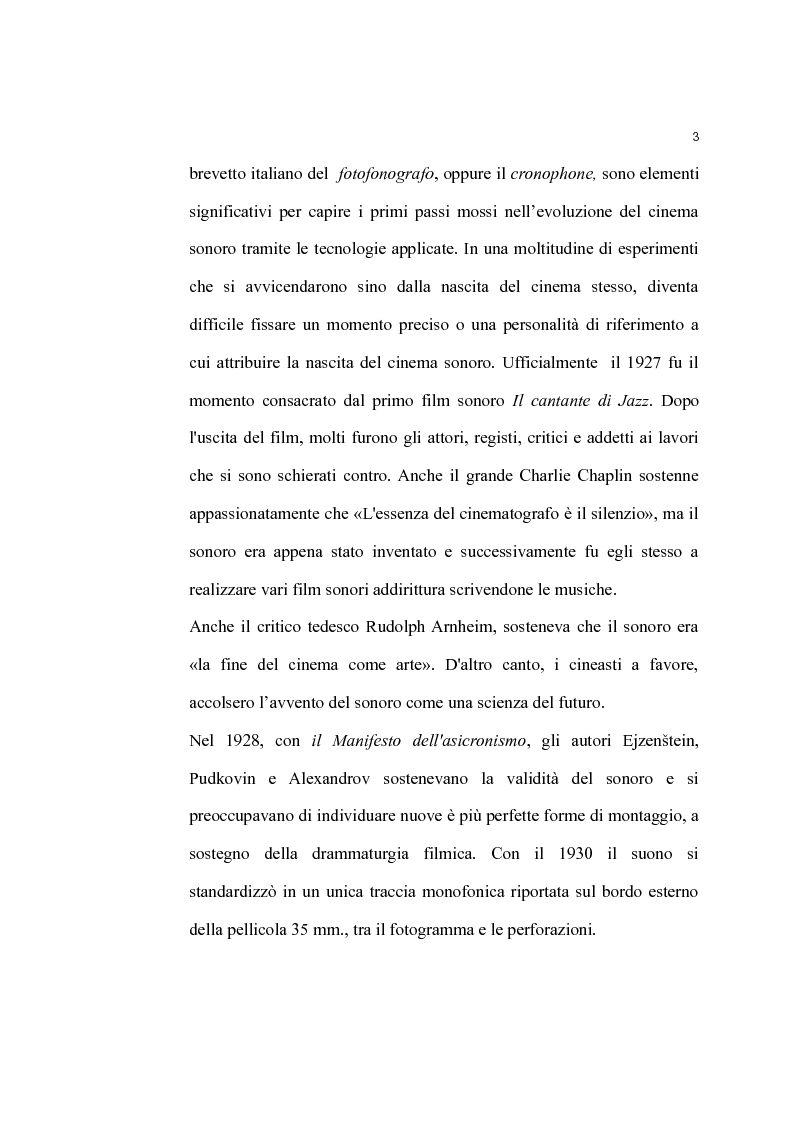 Anteprima della tesi: Il suono nel cinema, Pagina 2