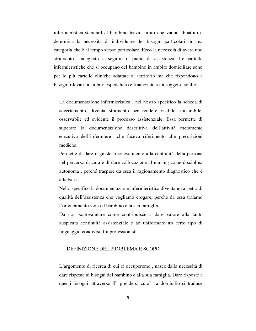 Anteprima della tesi: La presa in carico del paziente pediatrico in assistenza domiciliare infermieristica: proposta di uno strumento per l'accertamento, Pagina 2