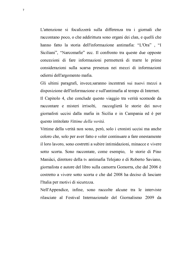 Anteprima della tesi: Il giornalismo investigativo e l'informazione antimafia in Italia, Pagina 4