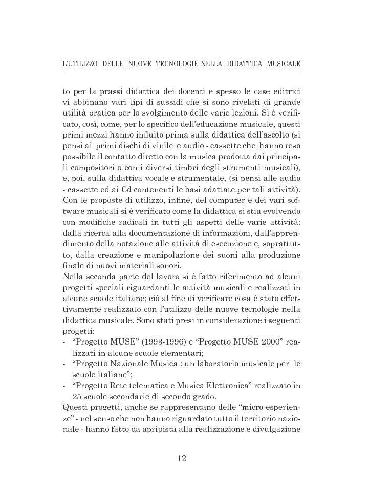 Anteprima della tesi: L'utilizzo delle nuove tecnologie nella didattica musicale, Pagina 4