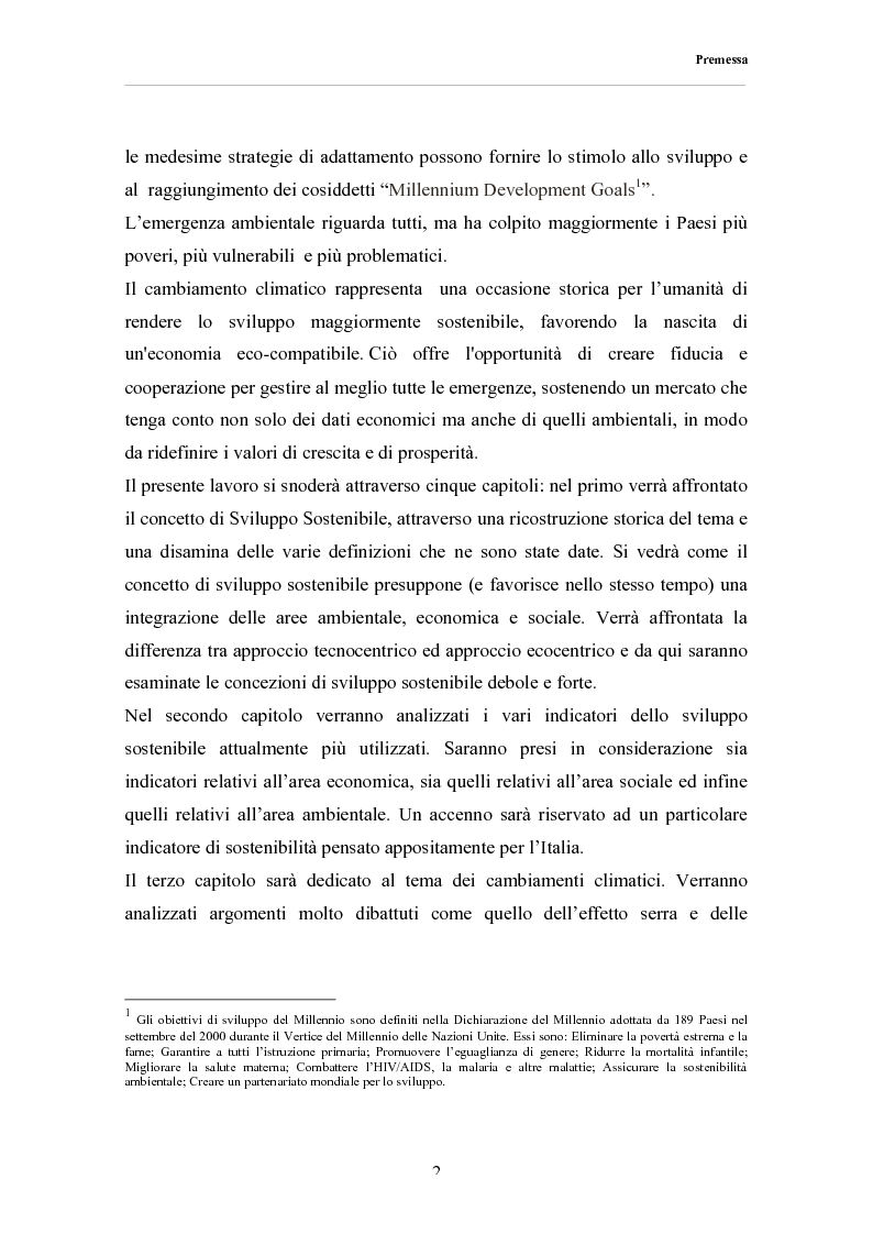 Anteprima della tesi: Affrontare i cambiamenti climatici: sviluppo sostenibile, energie rinnovabili e V.I.A., Pagina 2