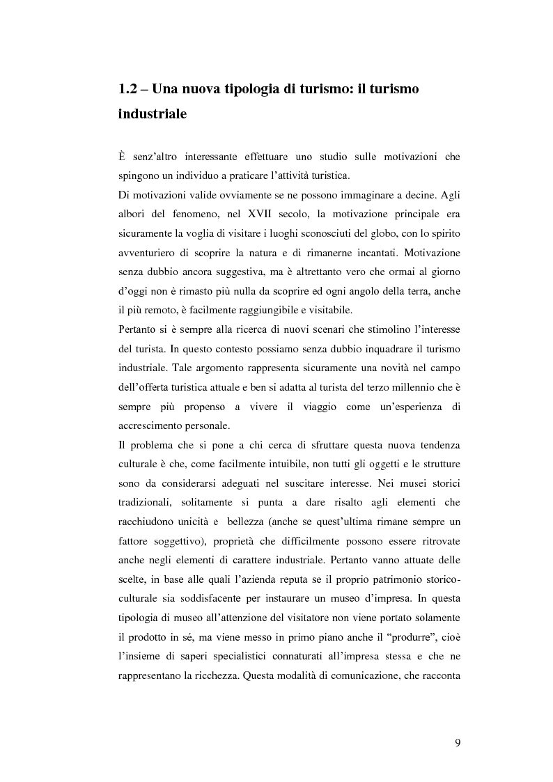 Anteprima della tesi: Le nuove frontiere del turismo industriale: la ''motor valley'' zona di eccellenza italiana, Pagina 4