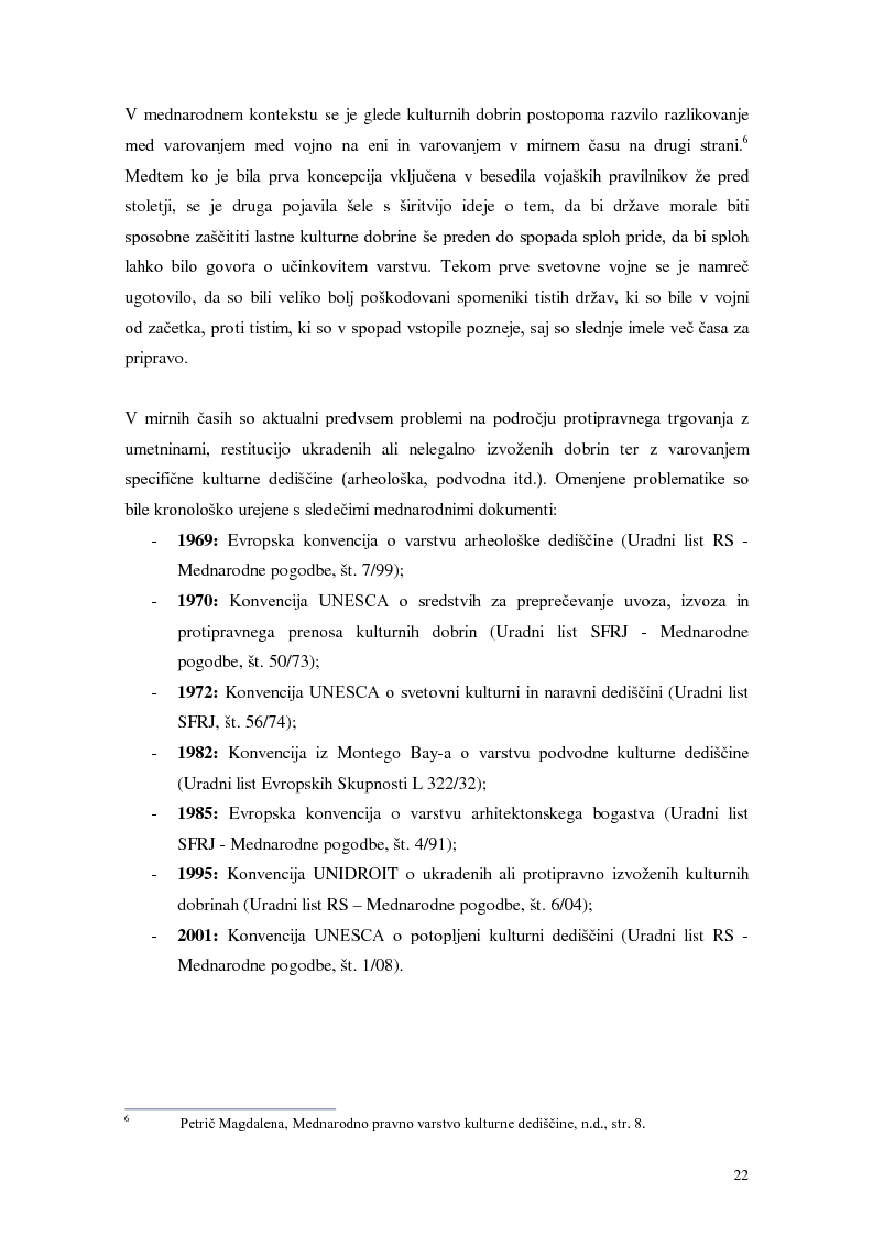 Anteprima della tesi: Mednarodno pravno varstvo kulturne dediščine, Pagina 6