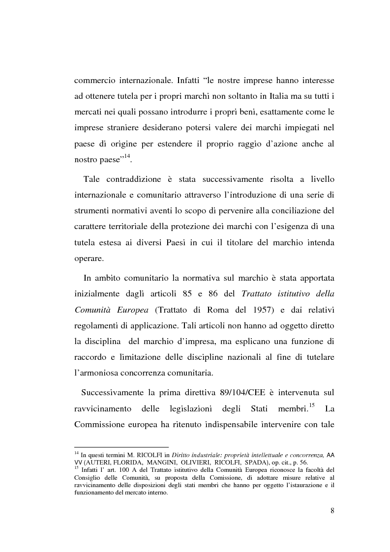Anteprima della tesi: La contraffazione del marchio: effetti lesivi e tutela giuridica per una efficace strategia di contrasto, Pagina 13