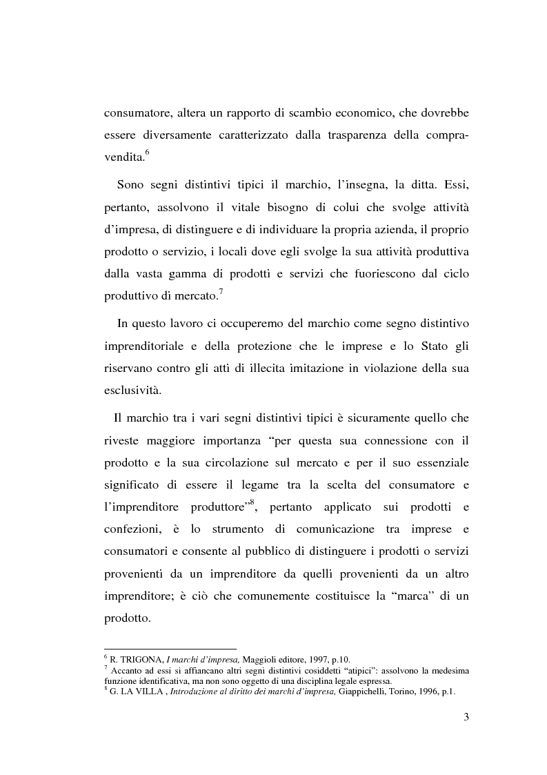 Anteprima della tesi: La contraffazione del marchio: effetti lesivi e tutela giuridica per una efficace strategia di contrasto, Pagina 8
