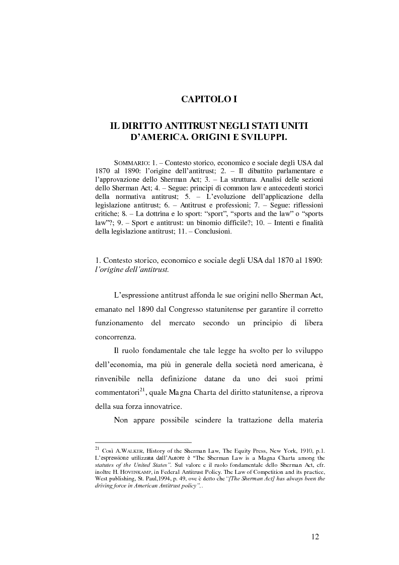 Anteprima della tesi: Antitrust e professioni: il procuratore sportivo, Pagina 10