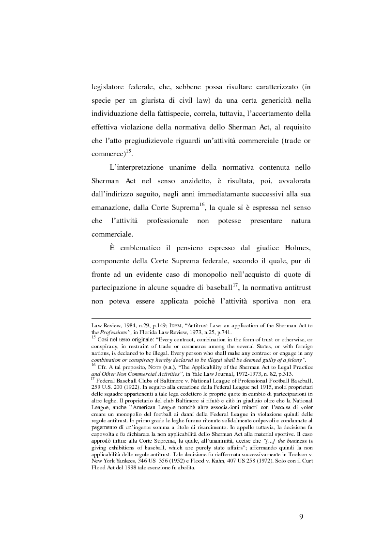 Anteprima della tesi: Antitrust e professioni: il procuratore sportivo, Pagina 7