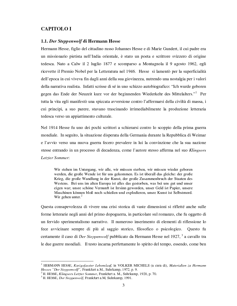 Anteprima della tesi: Steppenwolf di Fred Haines, ovvero Hermann Hesse filtrato attraverso la Beat Generation, Pagina 2