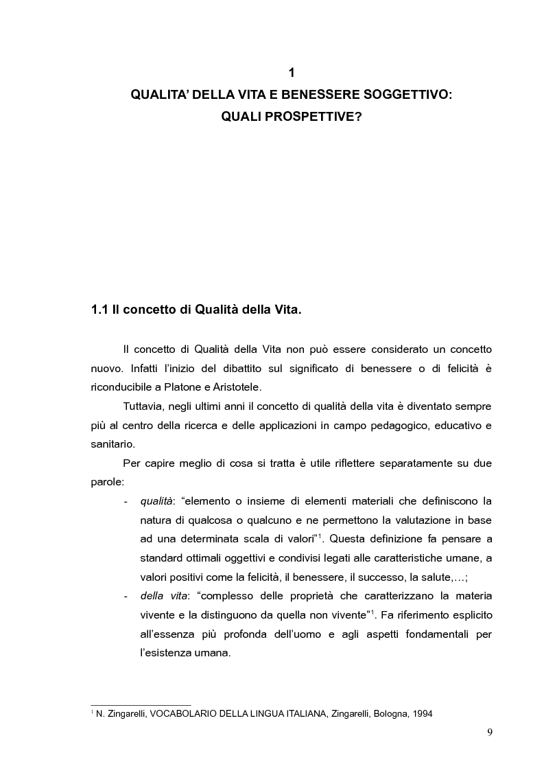 Anteprima della tesi: Qualità della vita e tempo libero nel bambino con disabilità: l'esperienza di uno spazio-gioco, Pagina 3