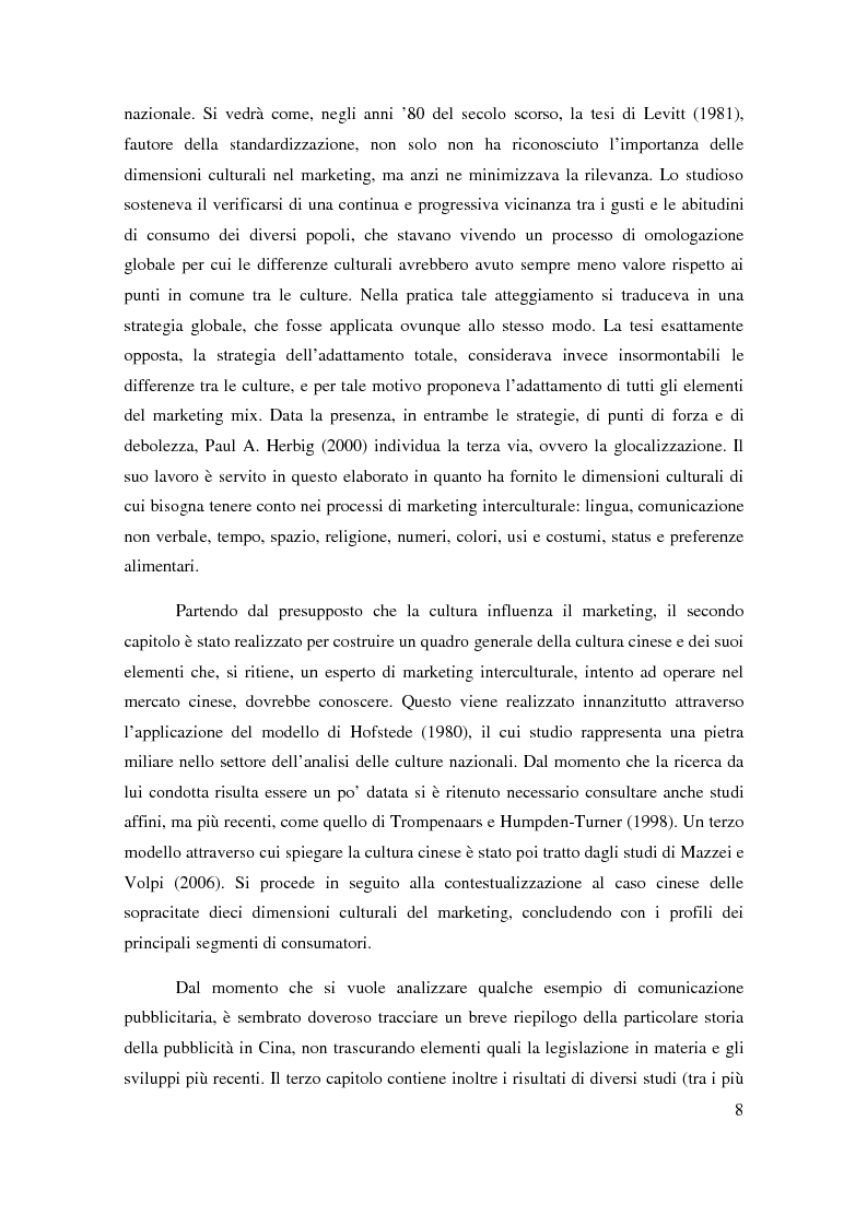 Anteprima della tesi: La comunicazione pubblicitaria dei brand stranieri destinata al mercato femminile in Cina, Pagina 3