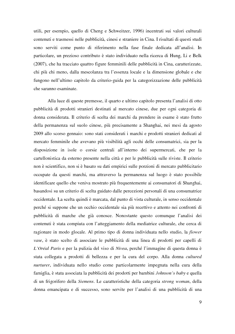 Anteprima della tesi: La comunicazione pubblicitaria dei brand stranieri destinata al mercato femminile in Cina, Pagina 4