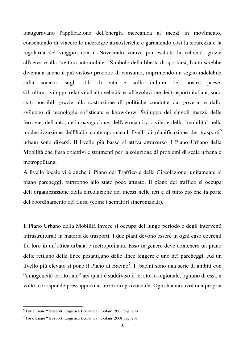 Anteprima della tesi: Aspetti economici e territoriali della pianificazione della logistica e dei trasporti in Italia, Pagina 6