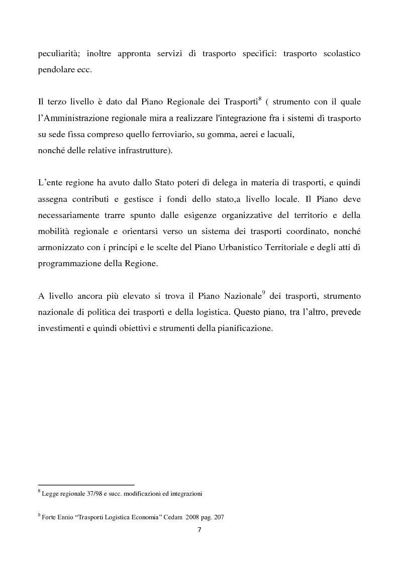 Anteprima della tesi: Aspetti economici e territoriali della pianificazione della logistica e dei trasporti in Italia, Pagina 7