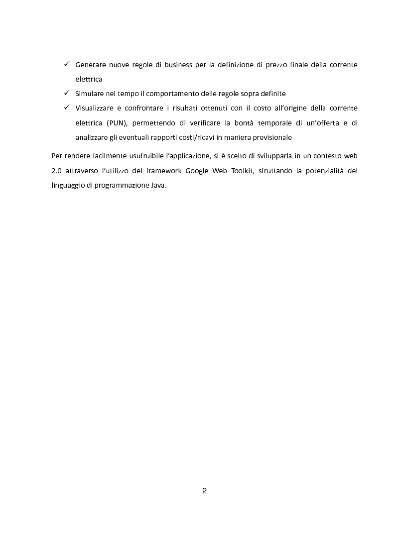 Anteprima della tesi: Un'applicazione Web 2.0 con Google Web Toolkit per il mercato liberalizzato dell'energia, Pagina 2