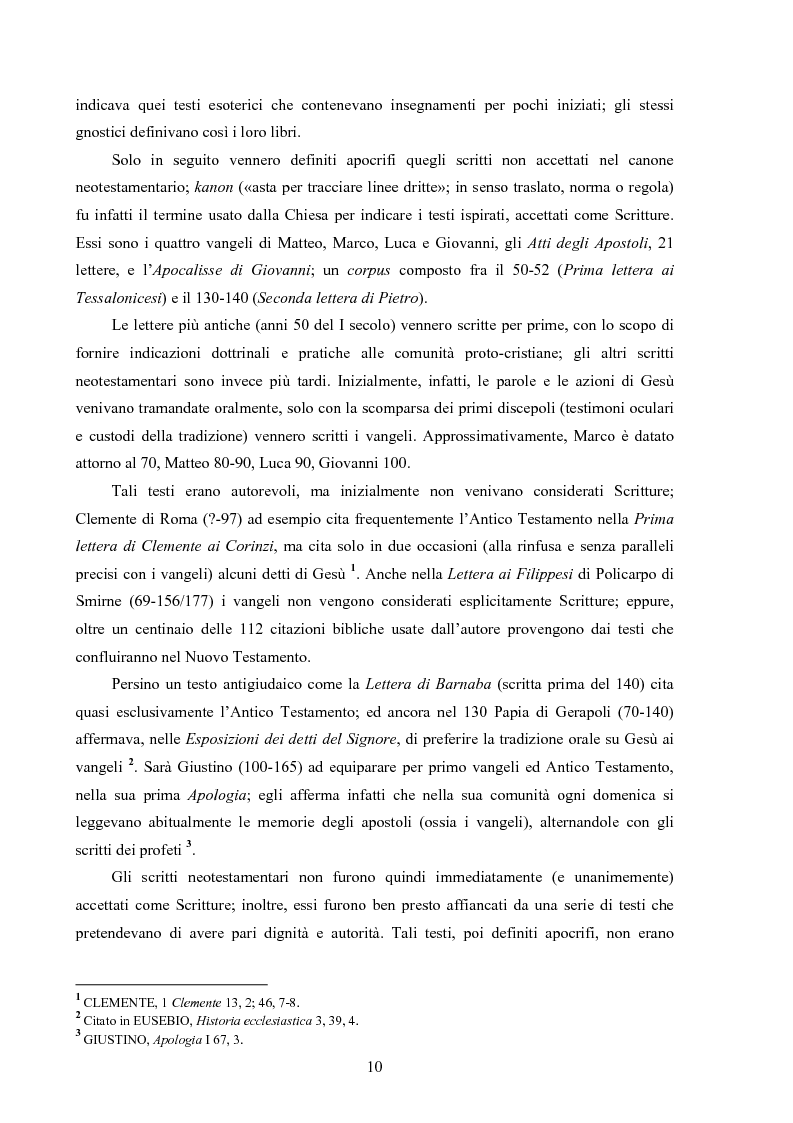 Anteprima della tesi: Sorella, madre e compagna. Maria Maddalena negli apocrifi del Nuovo Testamento, Pagina 4