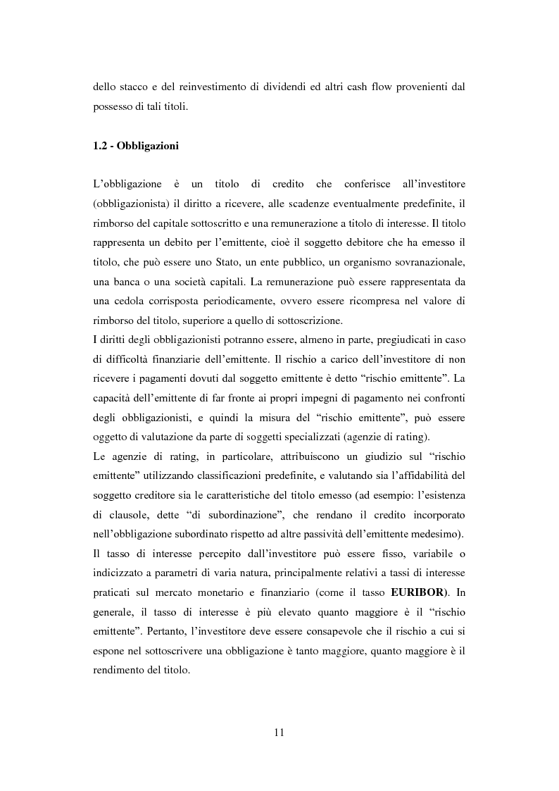 Anteprima della tesi: La previsione nei mercati finanziari. Un confronto tra analisi tecnica, modelli econometrici e reti neurali., Pagina 7