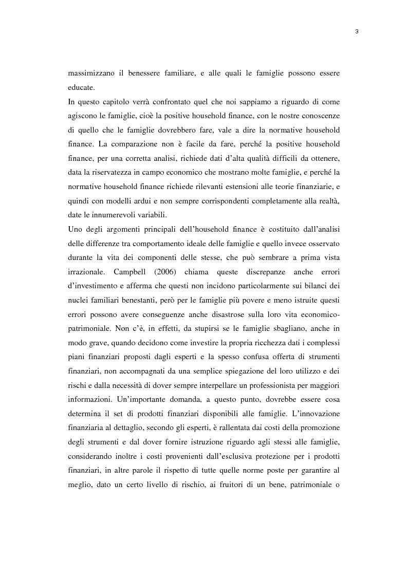 Anteprima della tesi: Household finance: gli investimenti delle famiglie italiane, Pagina 3
