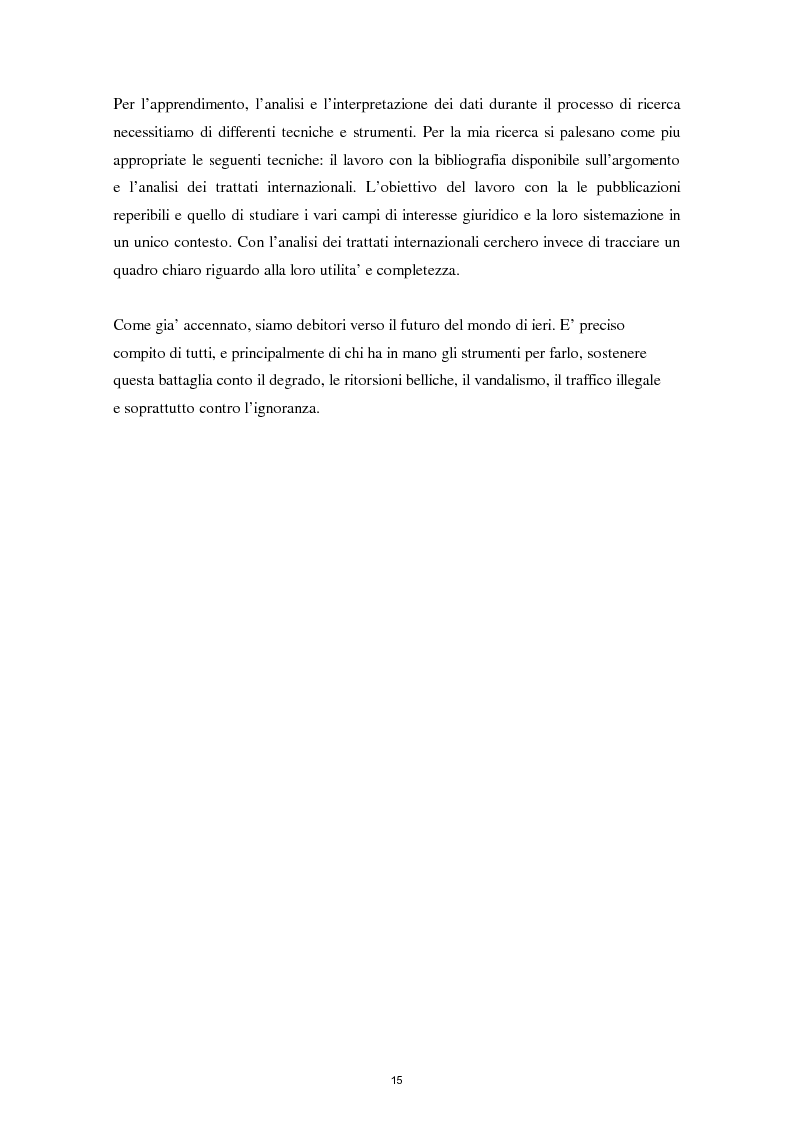 Anteprima della tesi: Tutela internazionale dei beni culturali, Pagina 3