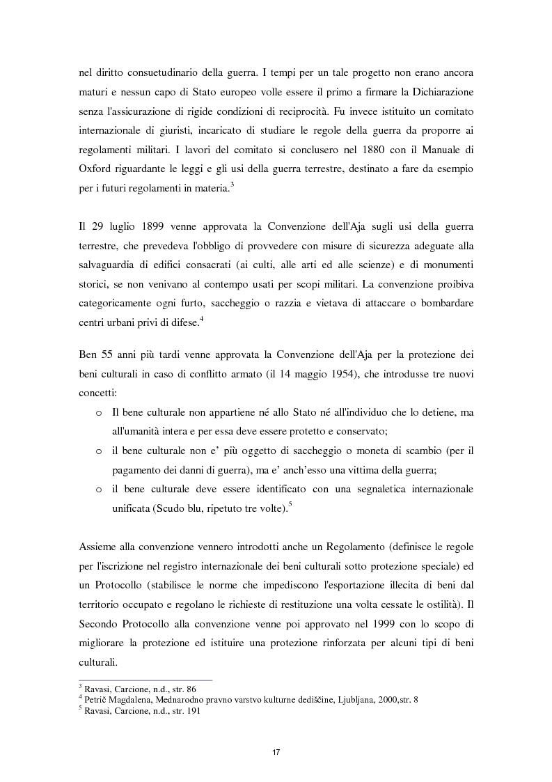 Anteprima della tesi: Tutela internazionale dei beni culturali, Pagina 5