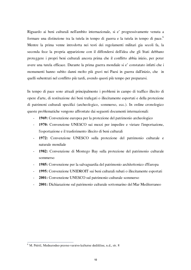 Anteprima della tesi: Tutela internazionale dei beni culturali, Pagina 6