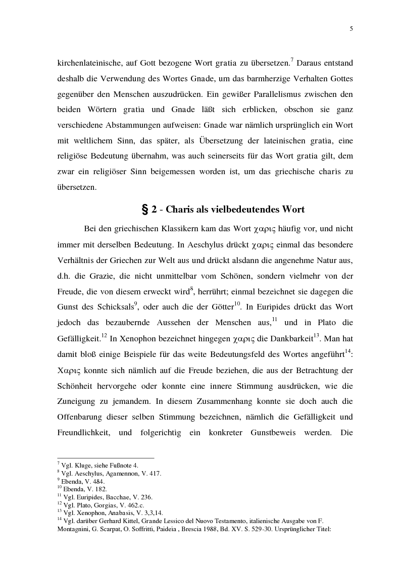 Anteprima della tesi: GRATIA UND ANMUT - Von der christlichen gratia zur Ästhetik der Anmut vom Rokoko bis Schiller, Pagina 5