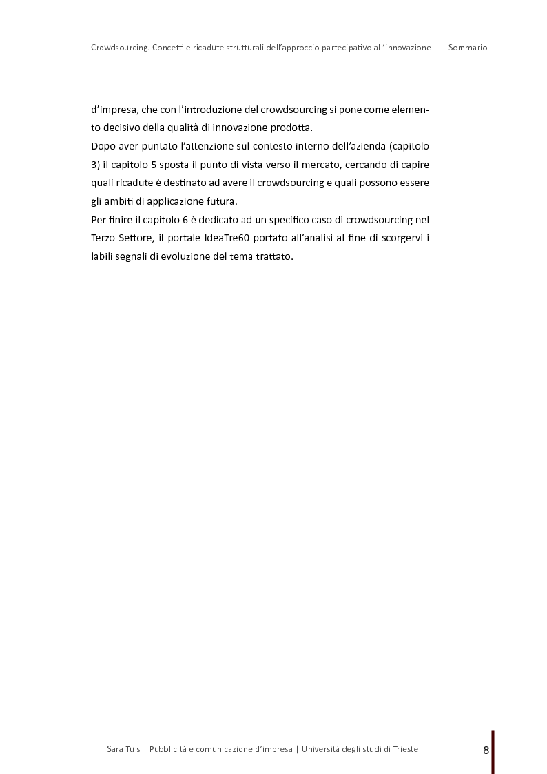 Anteprima della tesi: Crowdsourcing. Concetti e ricadute strutturali dell’approccio partecipativo all’innovazione, Pagina 2