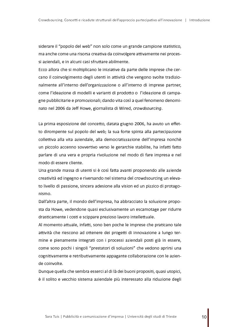 Anteprima della tesi: Crowdsourcing. Concetti e ricadute strutturali dell’approccio partecipativo all’innovazione, Pagina 4
