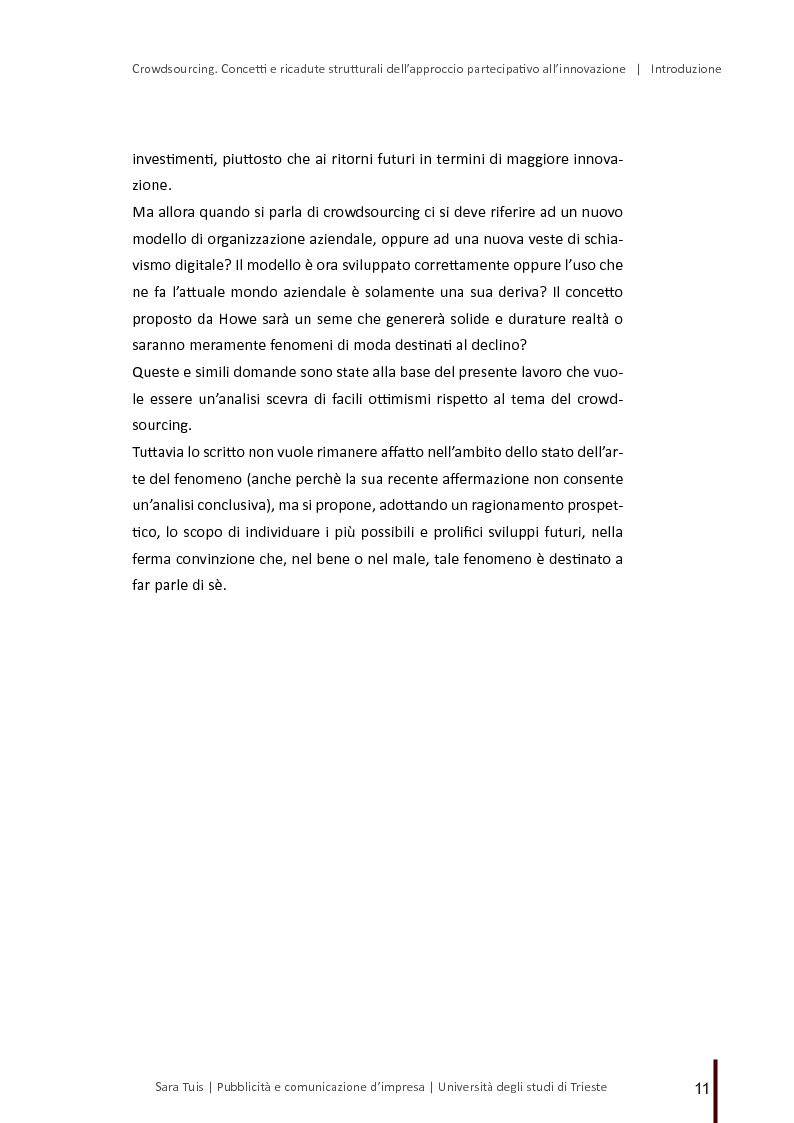 Anteprima della tesi: Crowdsourcing. Concetti e ricadute strutturali dell’approccio partecipativo all’innovazione, Pagina 5