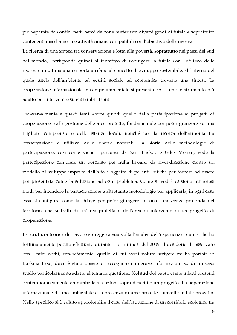 Anteprima della tesi: Aree protette: paesaggio e cogestione. Un'indagine in Burkina Faso., Pagina 4