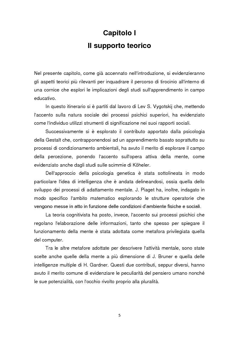 Anteprima della tesi: Il problema dei problemi. Artefatti culturali e soluzione di problemi matematici in classe quinta, Pagina 5