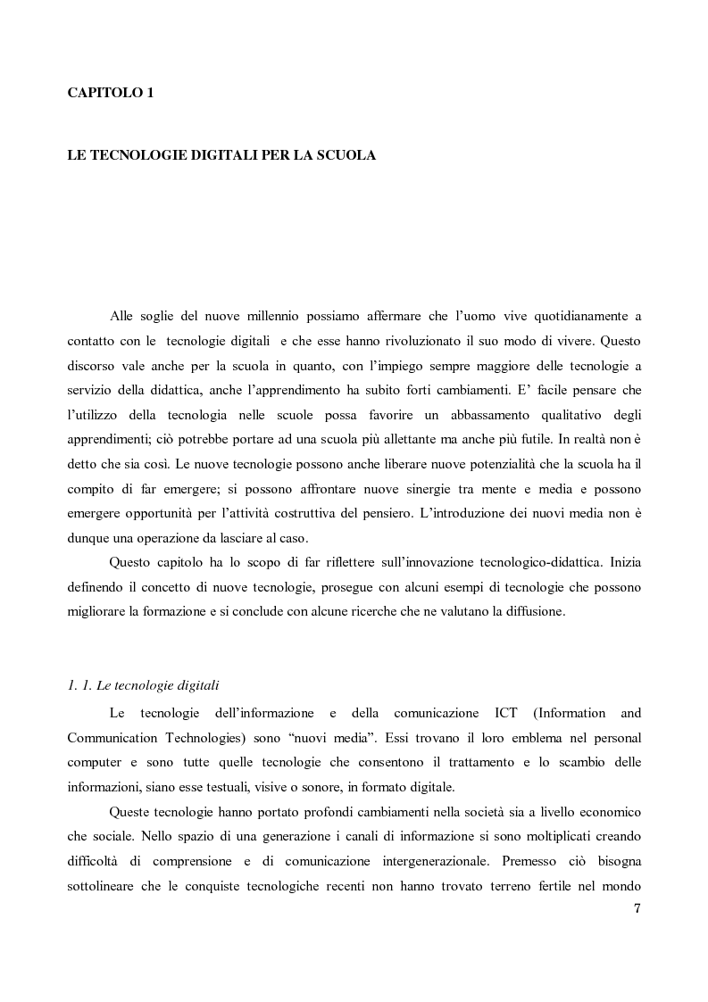 Anteprima della tesi: Apprendimento e nuove tecnologie, Pagina 3