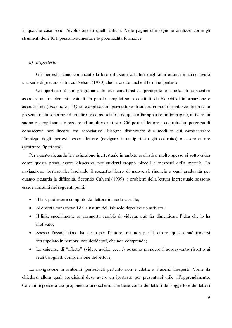 Anteprima della tesi: Apprendimento e nuove tecnologie, Pagina 5