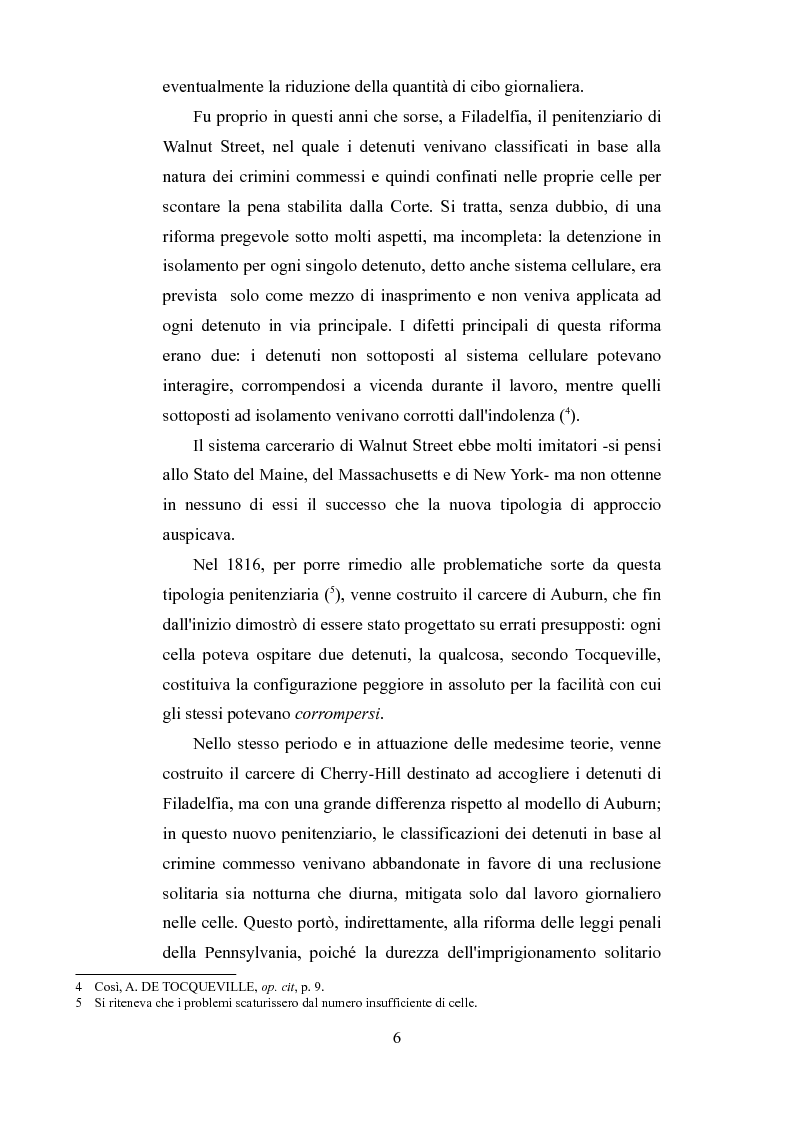 Anteprima della tesi: Il sistema penitenziario americano: evoluzione storica e prospettive future, Pagina 6