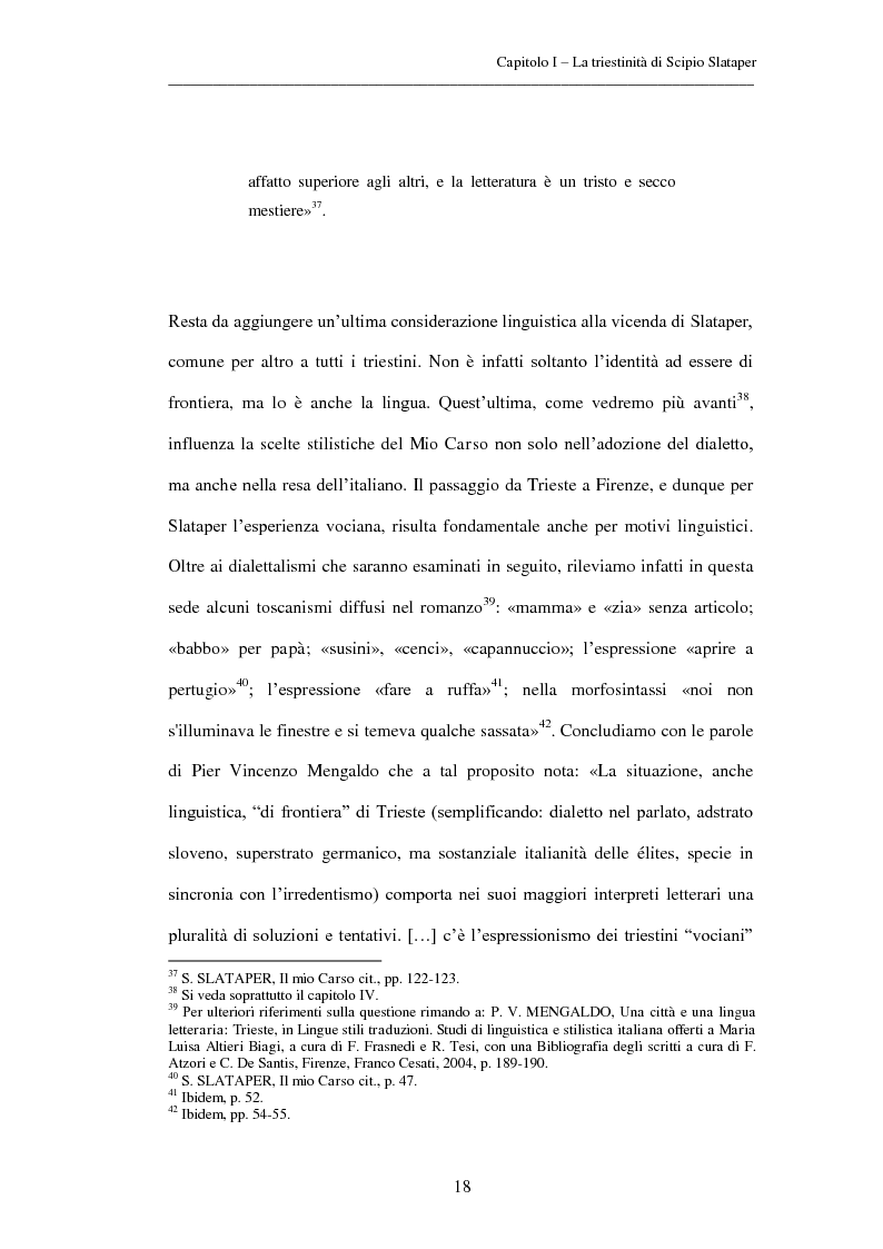 Estratto dalla tesi: Strutture e stile del "Mio Carso" di Scipio Slataper