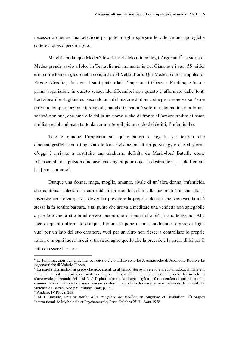 Anteprima della tesi: Viaggiare altrimenti: uno sguardo antropologico al mito di Medea, Pagina 2