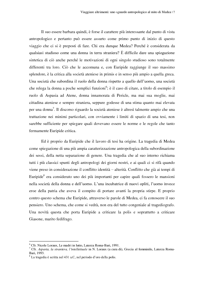 Anteprima della tesi: Viaggiare altrimenti: uno sguardo antropologico al mito di Medea, Pagina 3