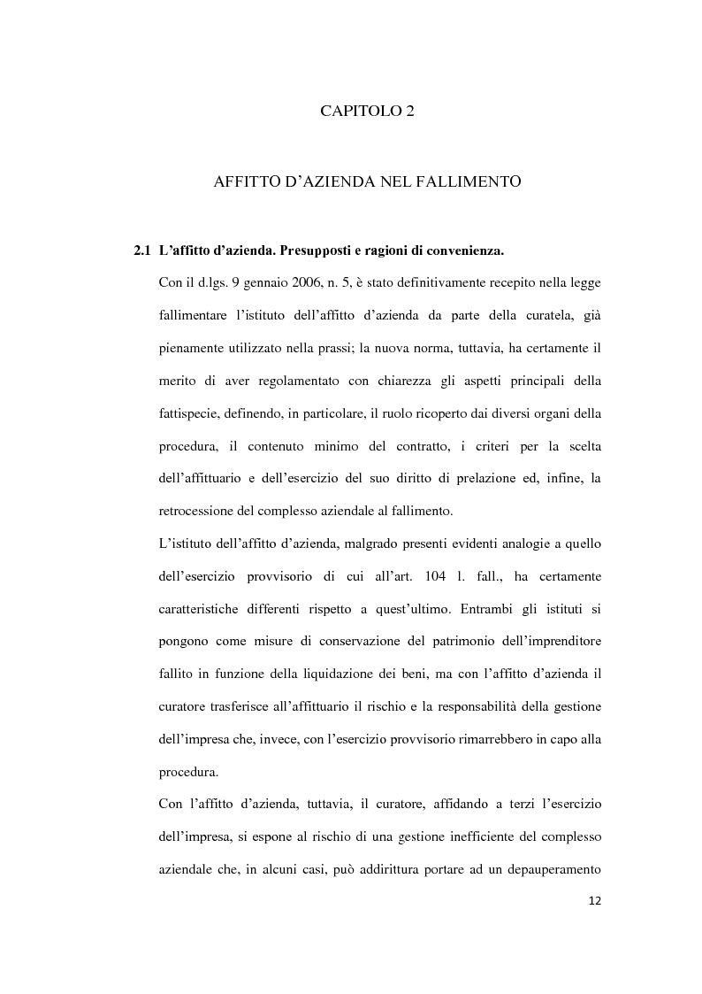 Anteprima della tesi: La sorte dell'impresa nel fallimento, Pagina 12