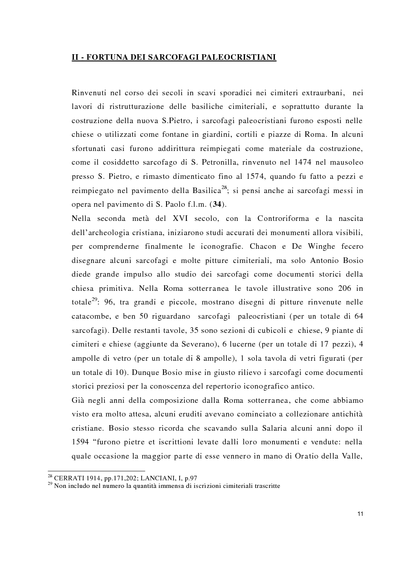 Estratto dalla tesi: I sarcofagi paleocristiani nella ''Roma sotterranea'' di Antonio Bosio